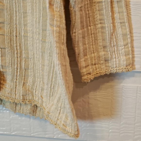 VINTAGE RUTH NORMAN NEW YORK WOMENS MEDIUM COTTON LINEN BLEND SHIRT JACKET USA - Picture 3 of 6